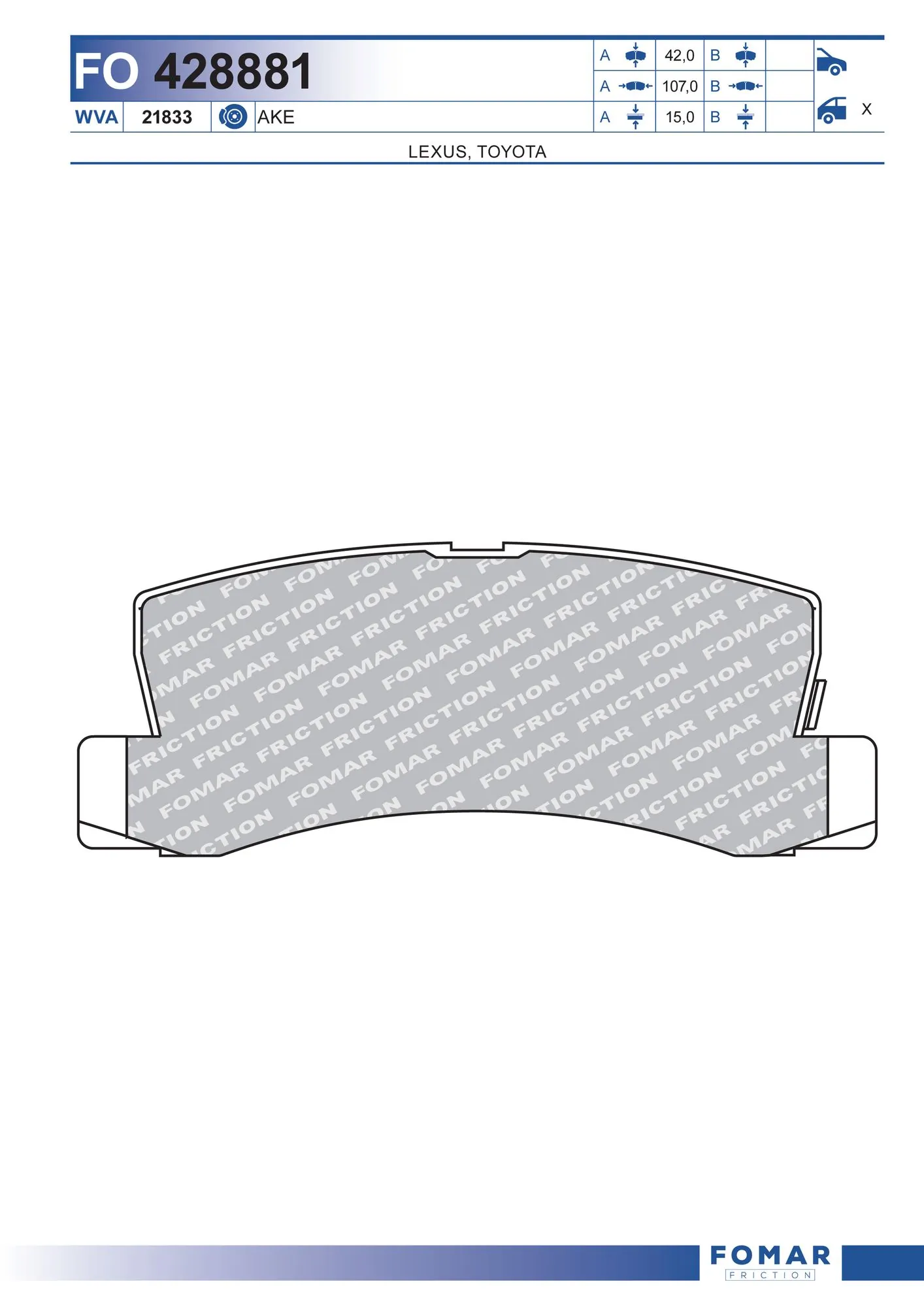 Brake Pad Set, disc brake